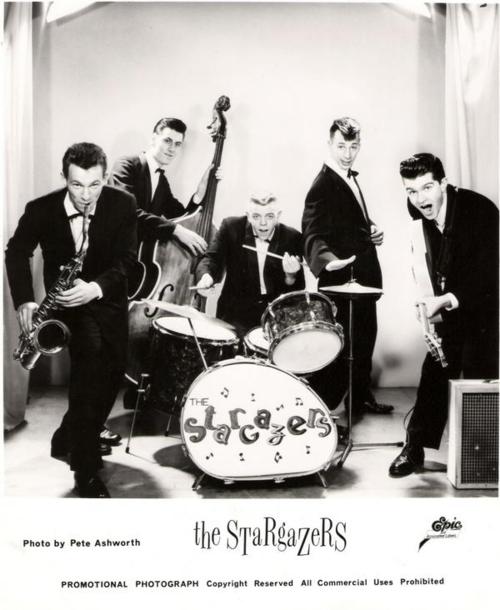 The Stargazers first line up. From left to right: John Wallace, Anders Janes, Ricky Lee Brawn, Danny Brittain, Peter Davenport