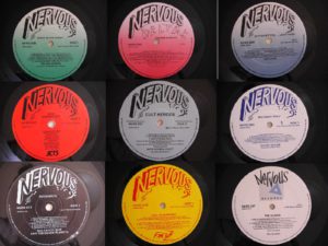 Some of Nervous records releases - photo by: Mitutaka Namie
